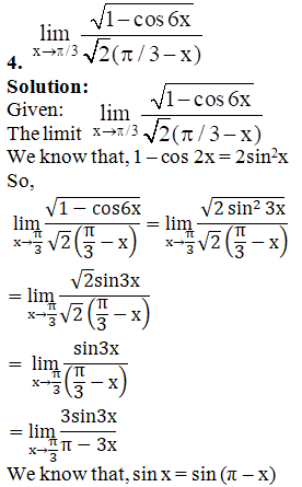 RD Sharma Solutions for Class 11 Maths Chapter 29 – Limits
