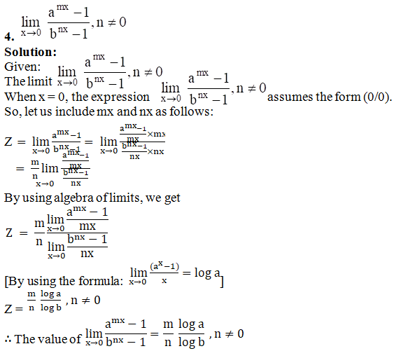 RD Sharma Solutions for Class 11 Maths Chapter 29 – Limits