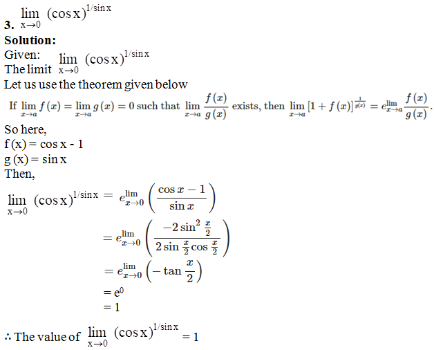 RD Sharma Solutions for Class 11 Maths Chapter 29 – Limits