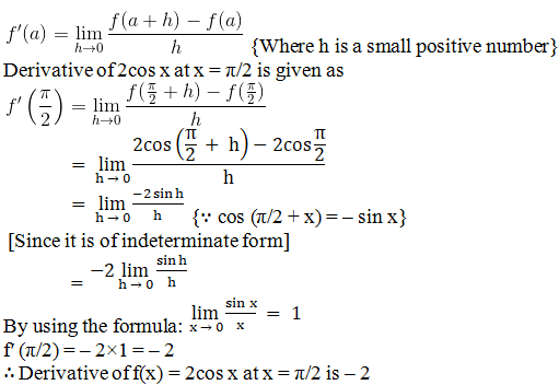RD Sharma Solutions for Class 11 Maths Chapter 30 – Derivatives