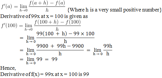 RD Sharma Solutions for Class 11 Maths Chapter 30 – Derivatives