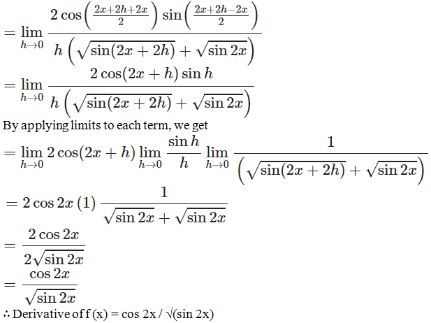 RD Sharma Solutions for Class 11 Maths Chapter 30 – Derivatives