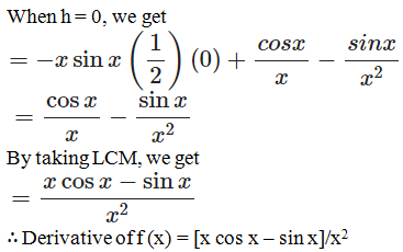RD Sharma Solutions for Class 11 Maths Chapter 30 – Derivatives