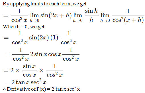 RD Sharma Solutions for Class 11 Maths Chapter 30 – Derivatives