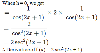 RD Sharma Solutions for Class 11 Maths Chapter 30 – Derivatives