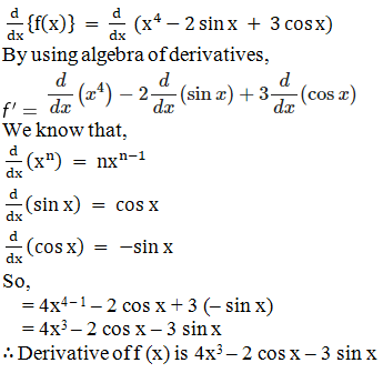 RD Sharma Solutions for Class 11 Maths Chapter 30 – Derivatives