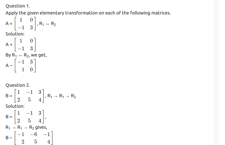 Maharashtra Board Solutions Class 12-Arts & Science Maths (Part 1): Chapter 2- Matrices
