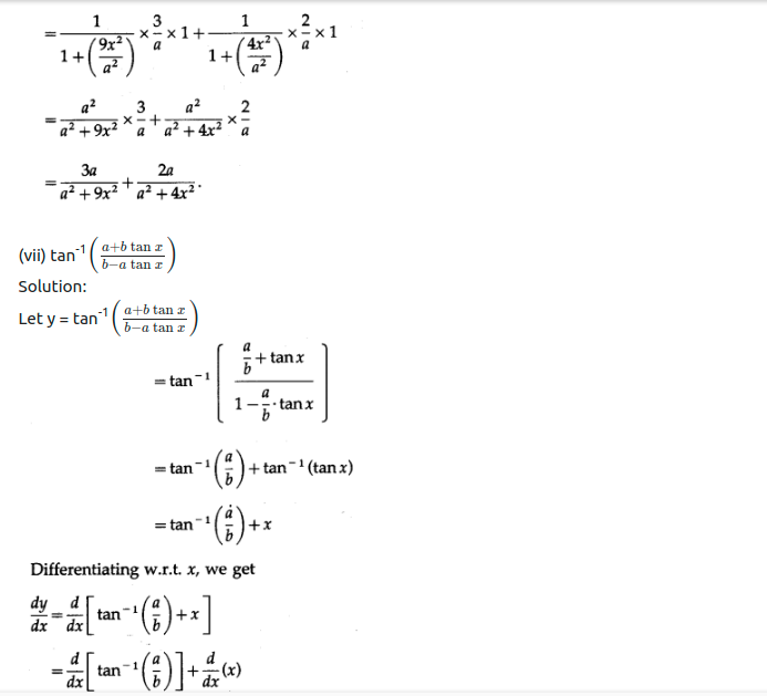 Maharashtra Board Solutions Class 12-Arts & Science Maths (Part 2): Chapter 1- Differentiation Ex 1.2