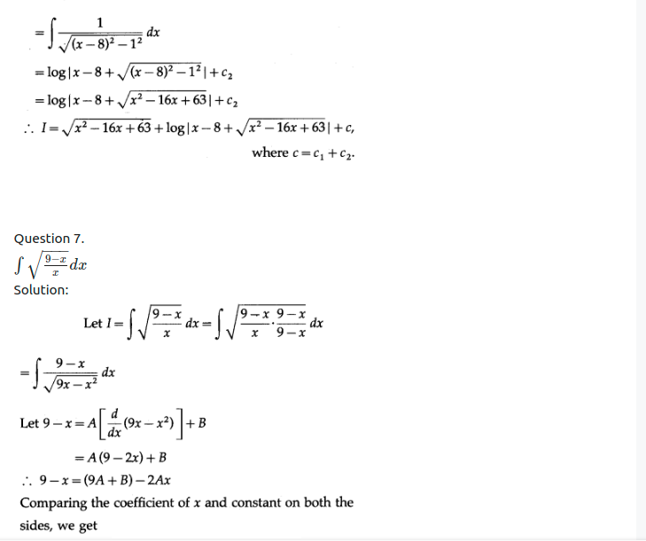 Maharashtra Board Solutions Class 12-Arts & Science Maths (Part 2): Chapter 3- Indefinite Integration Ex 3.2 (C)
