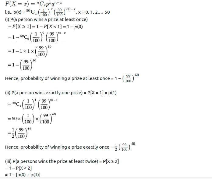 Maharashtra Board Solutions Class 12-Arts & Science Maths (Part 2): Chapter 8- Binomial Distribution Ex 8.1