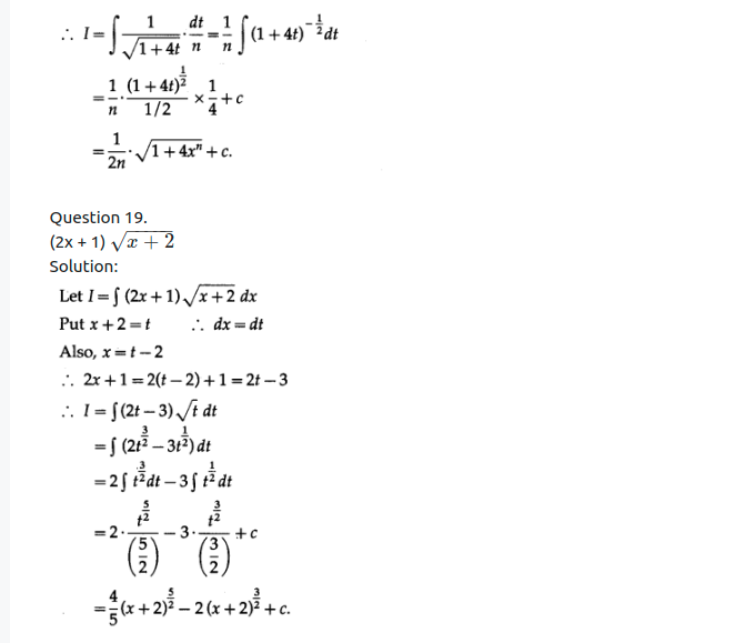 Maharashtra Board Solutions Class 12-Arts & Science Maths (Part 2): Chapter 3- Indefinite Integration Ex 3.2 (A)