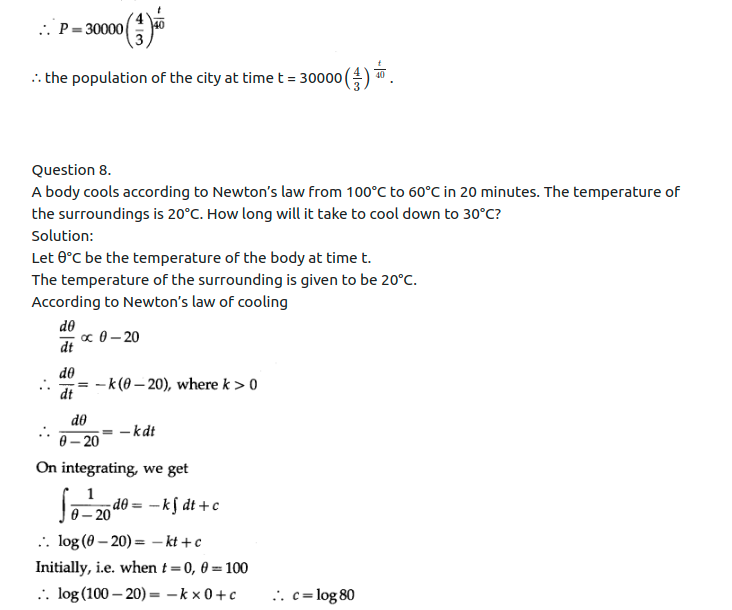 Maharashtra Board Solutions Class 12-Arts & Science Maths (Part 2): Chapter 6- Differential Equations Ex 6.6