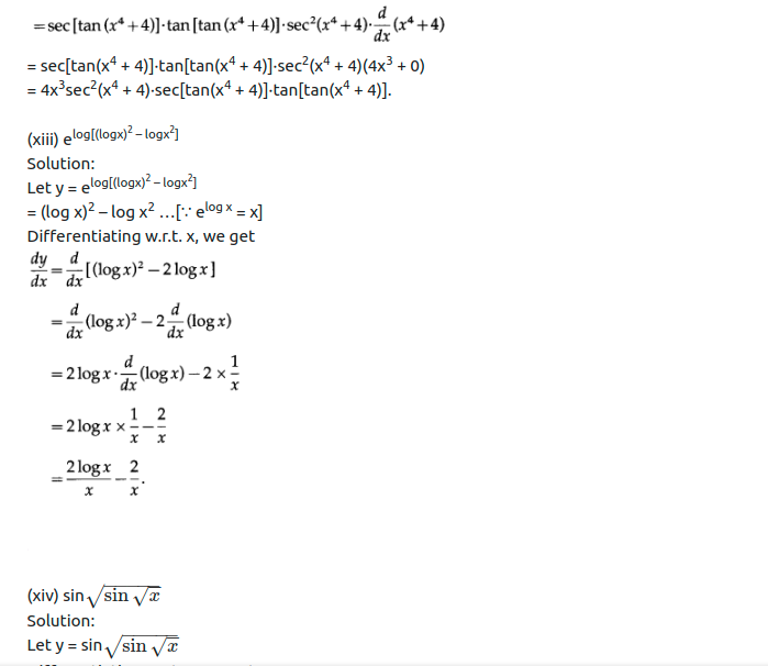 Maharashtra Board Solutions Class 12-Arts & Science Maths (Part 2): Chapter 1- Differentiation Ex 1.1