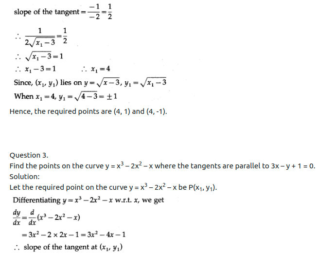 Maharashtra Board Solutions Class 12-Arts & Science Maths (Part 2): Chapter 2- Applications of Derivatives Ex 2.1