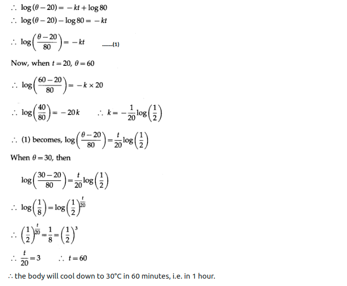 Maharashtra Board Solutions Class 12-Arts & Science Maths (Part 2): Chapter 6- Differential Equations Ex 6.6