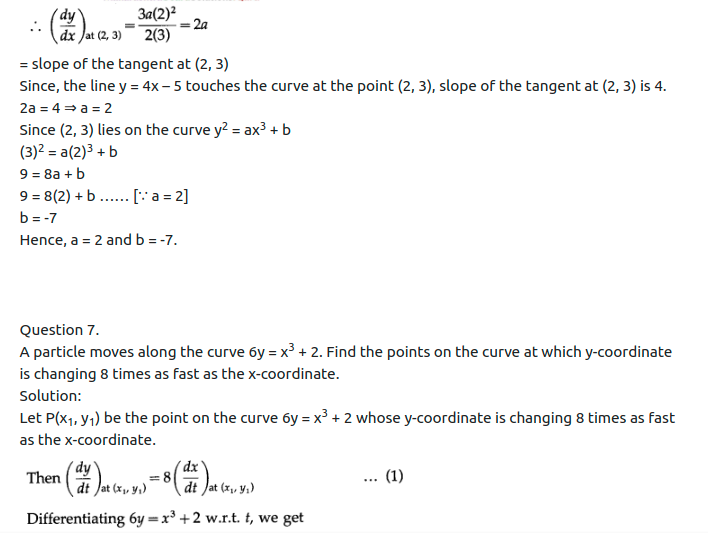 Maharashtra Board Solutions Class 12-Arts & Science Maths (Part 2): Chapter 2- Applications of Derivatives Ex 2.1