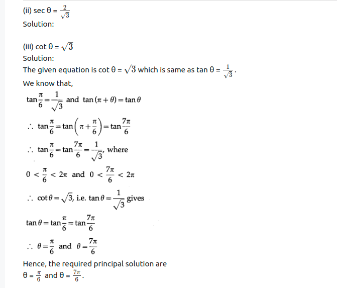 Maharashtra Board Solutions Class 12-Arts & Science Maths (Part 1): Chapter 3- Trigonometric Functions Ex 3.1