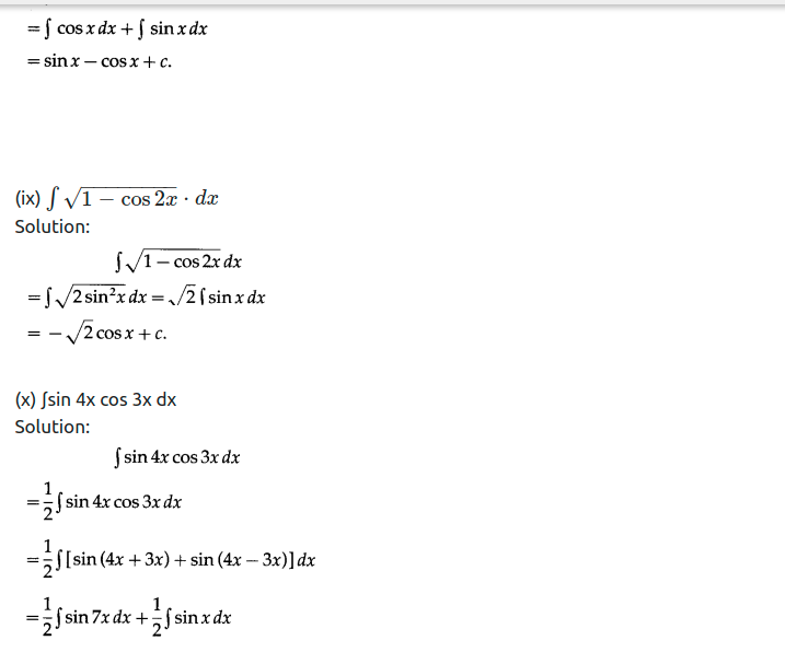Maharashtra Board Solutions Class 12-Arts & Science Maths (Part 2): Chapter 3- Indefinite Integration Ex 3.1