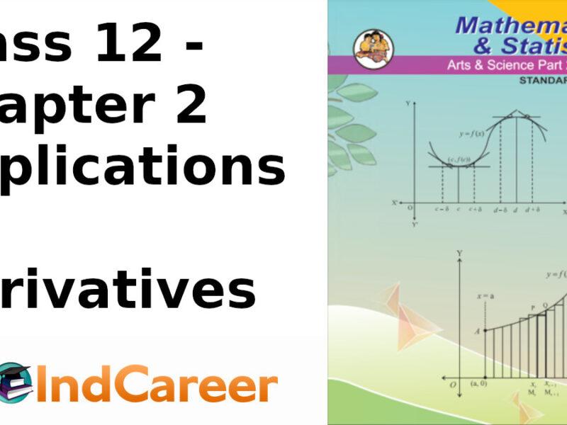Maharashtra Board Solutions Class 12-Arts & Science Maths (Part 2): Chapter 2- Applications of Derivatives