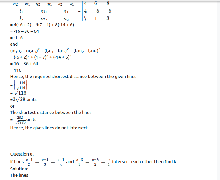 Maharashtra Board Solutions Class 12-Arts & Science Maths (Part 1): Chapter 6- Line and Plane Ex 6.2