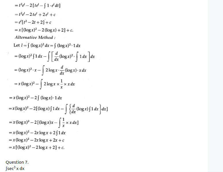 Maharashtra Board Solutions Class 12-Arts & Science Maths (Part 2): Chapter 3- Indefinite Integration Ex 3.3