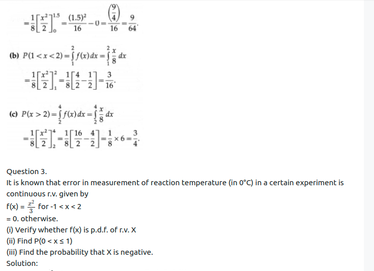 Maharashtra Board Solutions Class 12-Arts & Science Maths (Part 2): Chapter 7- Probability Distributions Ex 7.2