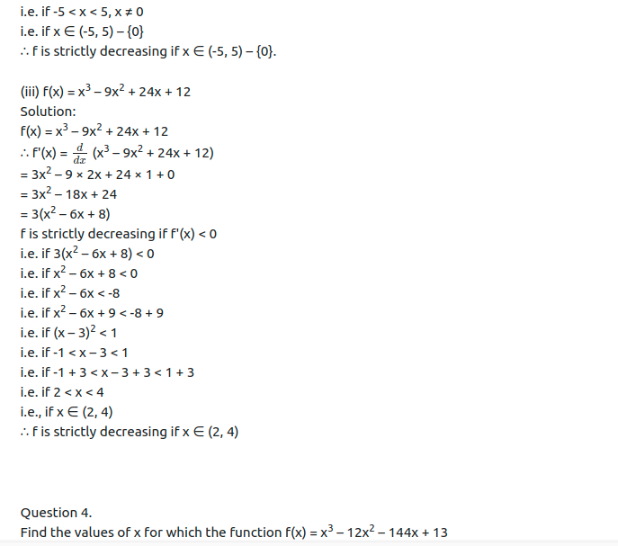 Maharashtra Board Solutions Class 12-Arts & Science Maths (Part 2): Chapter 2- Applications of Derivatives Ex 2.4