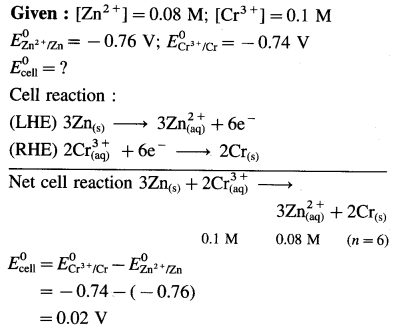 Maharashtra Board Solutions Class 12 Chemistry: Chapter 5- Electrochemistry Question 4.vi