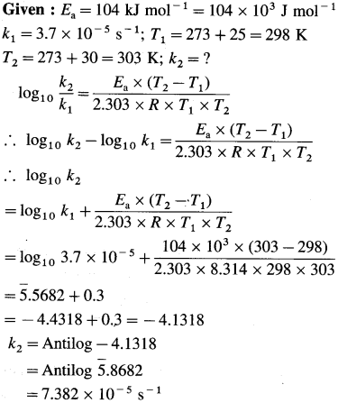 Maharashtra Board Solutions Class 12 Chemistry: Chapter 6- Chemical Kinetics Question 4.iii