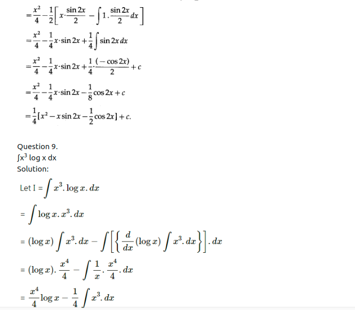 Maharashtra Board Solutions Class 12-Arts & Science Maths (Part 2): Chapter 3- Indefinite Integration Ex 3.3