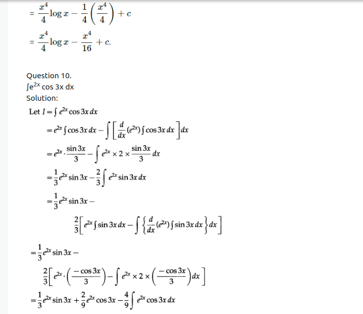 Maharashtra Board Solutions Class 12-Arts & Science Maths (Part 2): Chapter 3- Indefinite Integration Ex 3.3
