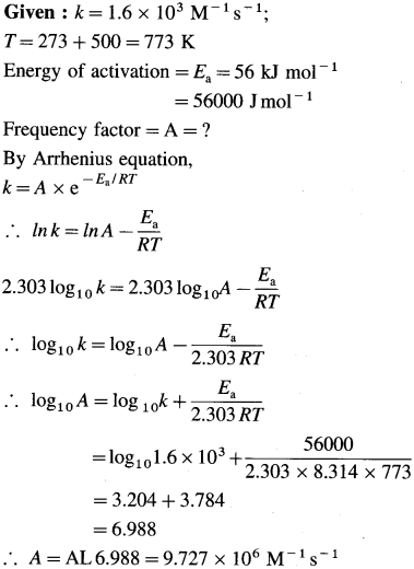 Maharashtra Board Solutions Class 12 Chemistry: Chapter 6- Chemical Kinetics Question 4.v