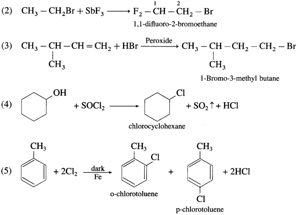 Maharashtra Board Solutions Class 12 Chemistry: Chapter 10- Halogen Derivatives Question 2.ii