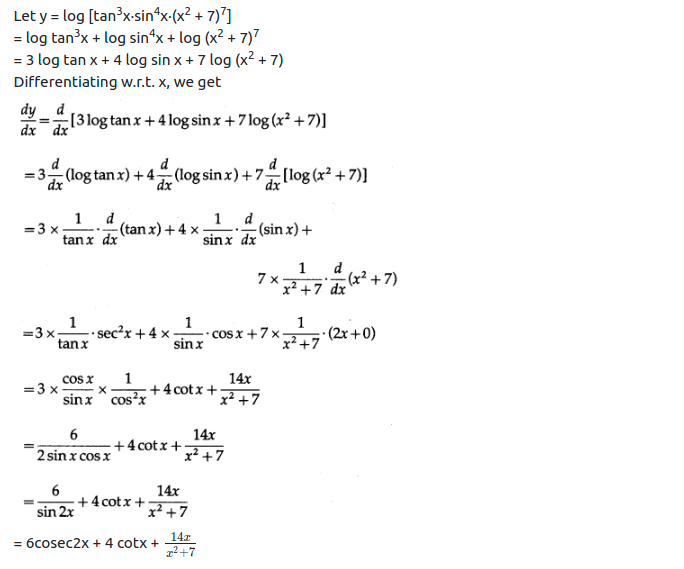 Maharashtra Board Solutions Class 12-Arts & Science Maths (Part 2): Chapter 1- Differentiation Ex 1.1