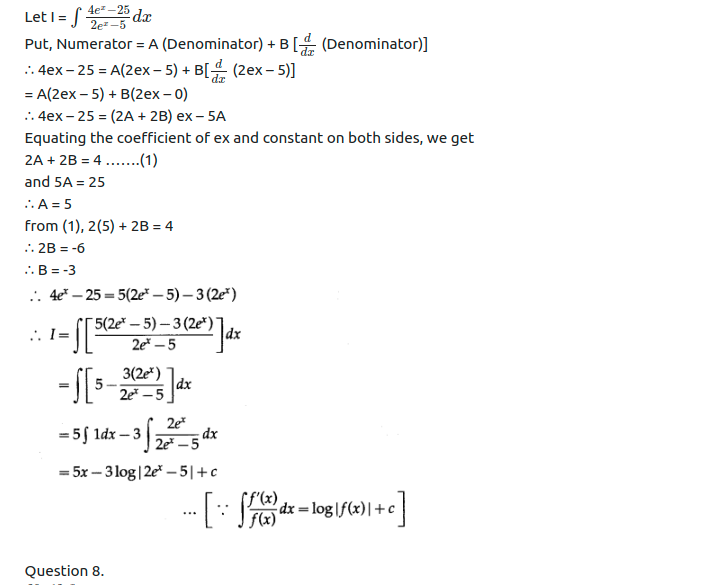 Maharashtra Board Solutions Class 12-Arts & Science Maths (Part 2): Chapter 3- Indefinite Integration Ex 3.2 (A)