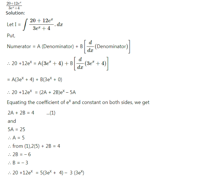 Maharashtra Board Solutions Class 12-Arts & Science Maths (Part 2): Chapter 3- Indefinite Integration Ex 3.2 (A)