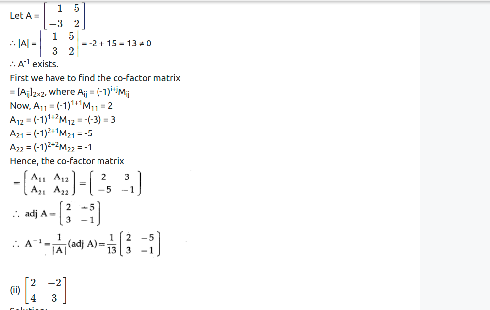 Maharashtra Board Solutions Class 12-Arts & Science Maths (Part 1): Chapter 2- Matrices