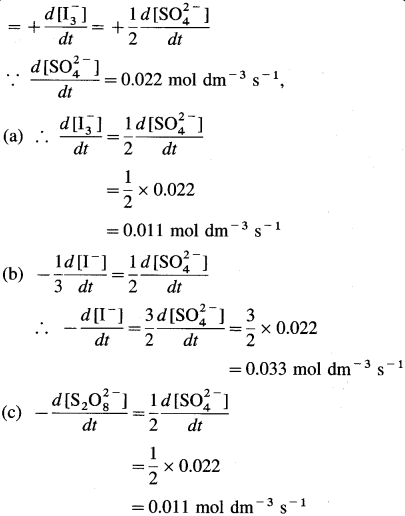 Maharashtra Board Solutions Class 12 Chemistry: Chapter 6- Chemical Kinetics Question 1