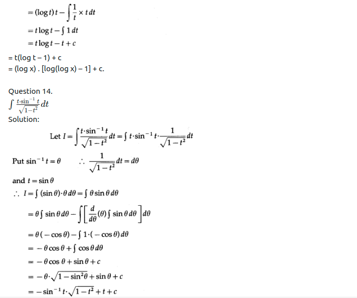 Maharashtra Board Solutions Class 12-Arts & Science Maths (Part 2): Chapter 3- Indefinite Integration Ex 3.3