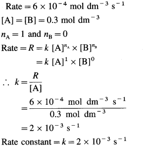 Maharashtra Board Solutions Class 12 Chemistry: Chapter 6- Chemical Kinetics Question 1