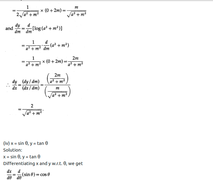 Maharashtra Board Solutions Class 12-Arts & Science Maths (Part 2): Chapter 1- Differentiation Ex 1.4