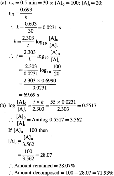 Maharashtra Board Solutions Class 12 Chemistry: Chapter 6- Chemical Kinetics Question 1