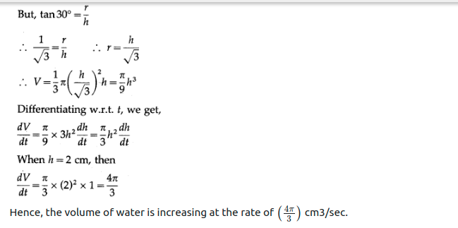 Maharashtra Board Solutions Class 12-Arts & Science Maths (Part 2): Chapter 2- Applications of Derivatives Ex 2.1