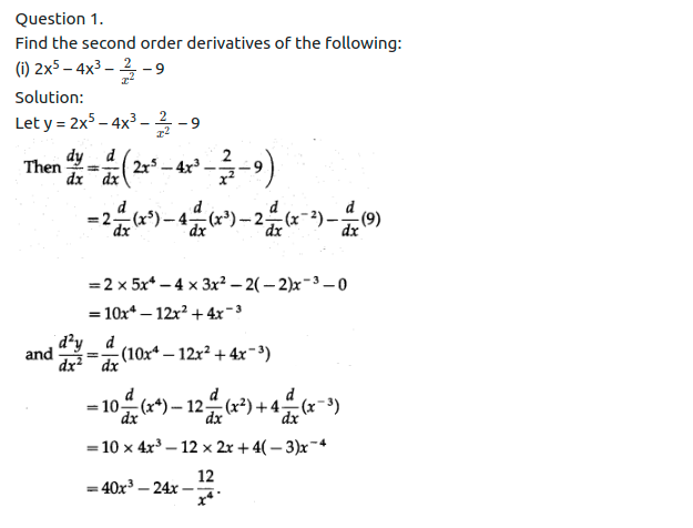 Maharashtra Board Solutions Class 12-Arts & Science Maths (Part 2): Chapter 1- Differentiation Ex 1.5