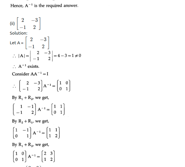 Maharashtra Board Solutions Class 12-Arts & Science Maths (Part 1): Chapter 2- Matrices