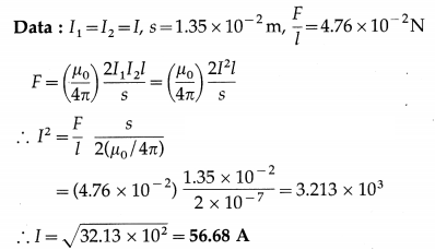 Maharashtra Board Solutions Class 12 Physics: Chapter 10- Magnetic Fields due to Electric Current Question 8