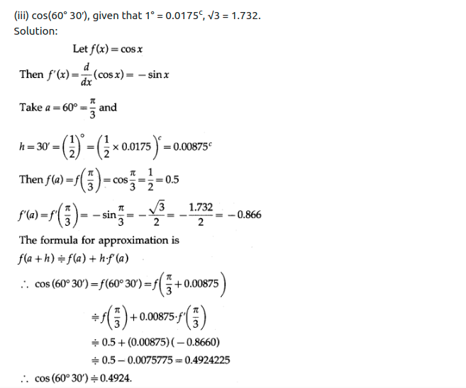 Maharashtra Board Solutions Class 12-Arts & Science Maths (Part 2): Chapter 2- Applications of Derivatives Ex 2.2