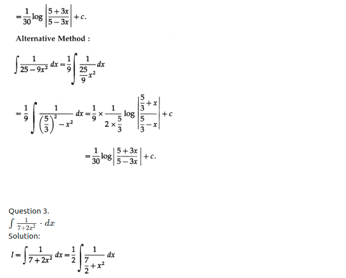 Maharashtra Board Solutions Class 12-Arts & Science Maths (Part 2): Chapter 3- Indefinite Integration Ex 3.2 (B)