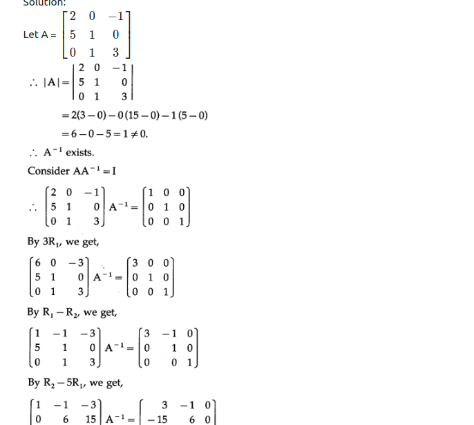 Maharashtra Board Solutions Class 12-Arts & Science Maths (Part 1): Chapter 2- Matrices