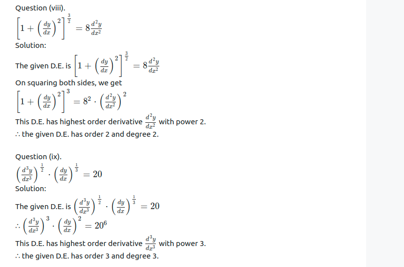 Maharashtra Board Solutions Class 12-Arts & Science Maths (Part 2): Chapter 6- Differential Equations Ex 6.1